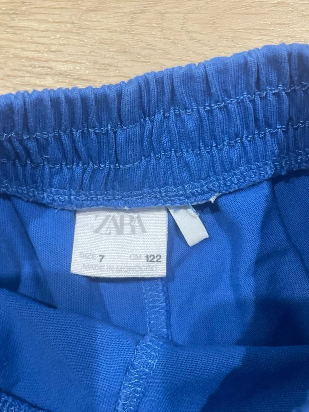 Zara Bright Blue Ribbed Tank and Drawstring Shorts Set